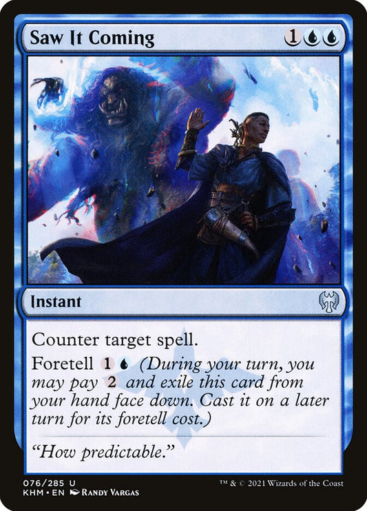 This Is An Image Of The Magic The Gathering Card Saw It Coming From The Set Kaldheim - Designed By Artist Randy Vargas