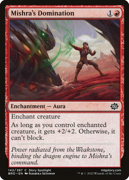 This Is An Image Of The Magic The Gathering Card Mishra's Domination From The Set The Brothers' War - Designed By Artist Fajareka Setiawan