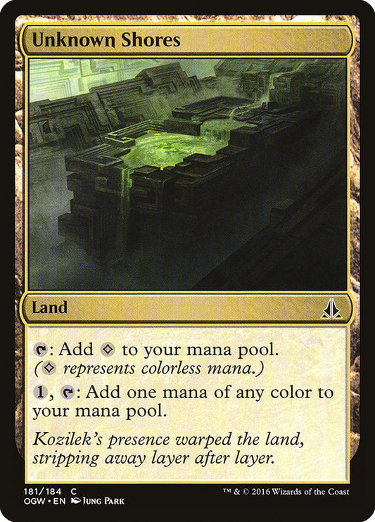 This Is An Image Of The Magic The Gathering Card Unknown Shores From The Set Theros Beyond Death - Designed By Artist Adam Paquette