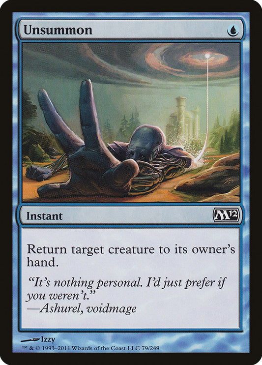 This Is An Image Of The Magic The Gathering Card Unsummon From The Set Foundations - Designed By Artist Ron Spencer