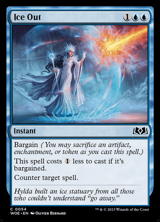 This Is An Image Of The Magic The Gathering Card Ice Out From The Set Wilds of Eldraine - Designed By Artist Olivier Bernard