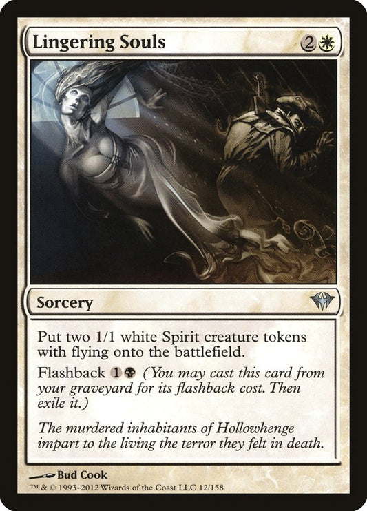 This Is An Image Of The Magic The Gathering Card Lingering Souls From The Set Tarkir: Dragonstorm Commander - Designed By Artist John Stanko