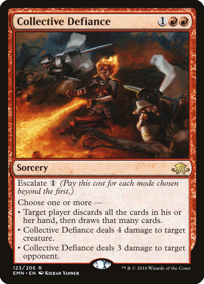 This Is An Image Of The Magic The Gathering Card Collective Defiance From The Set Innistrad Remastered - Designed By Artist Kieran Yanner