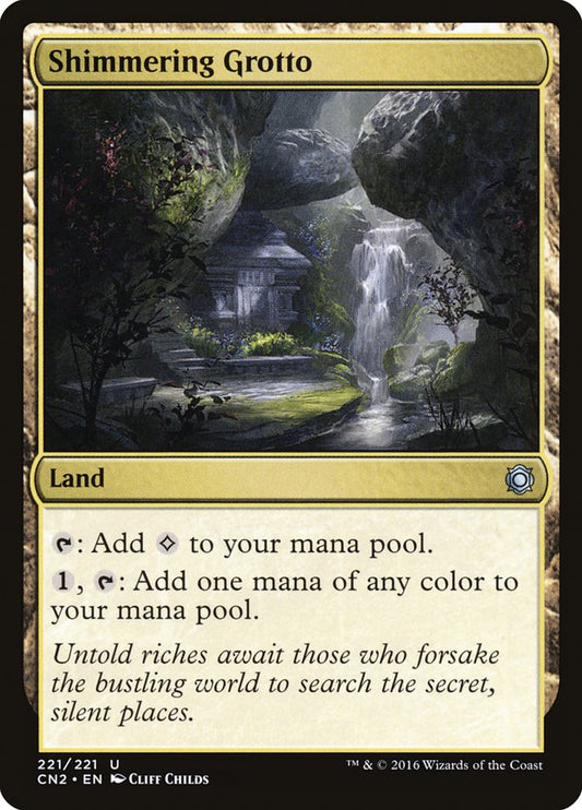 This Is An Image Of The Magic The Gathering Card Shimmering Grotto From The Set Iconic Masters - Designed By Artist Cliff Childs