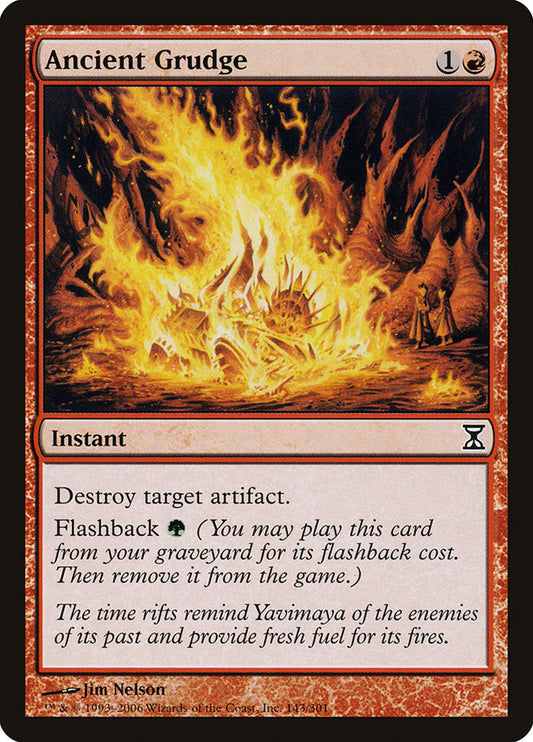 This Is An Image Of The Magic The Gathering Card Ancient Grudge From The Set Time Spiral Remastered - Designed By Artist Jim Nelson