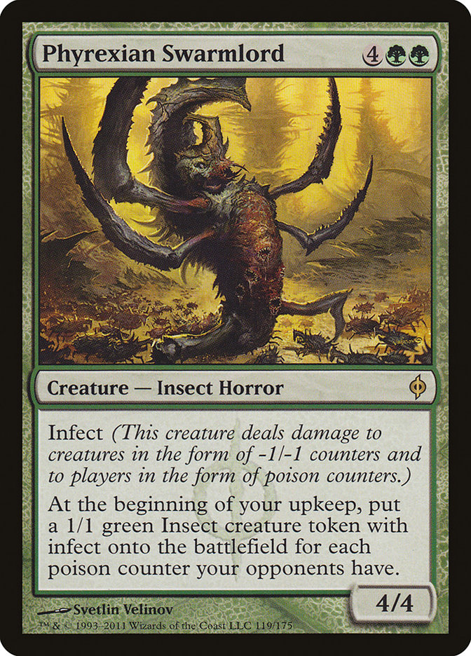 This Is An Image Of The Magic The Gathering Card Phyrexian Swarmlord From The Set New Phyrexia - Designed By Artist Svetlin Velinov