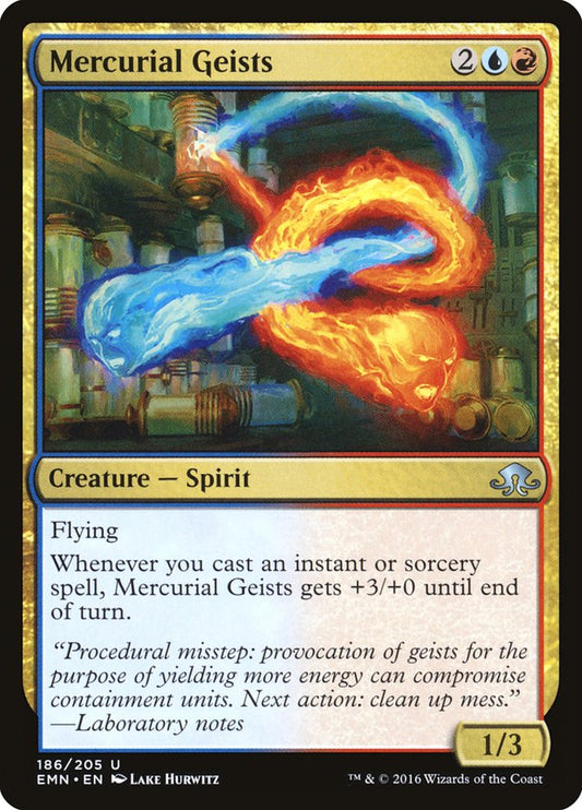 This Is An Image Of The Magic The Gathering Card Mercurial Geists From The Set Eldritch Moon - Designed By Artist Lake Hurwitz