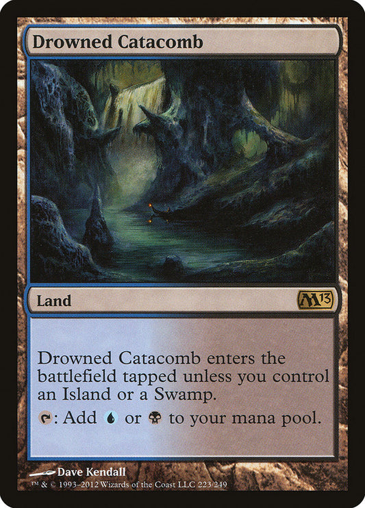 This Is An Image Of The Magic The Gathering Card Drowned Catacomb From The Set Outlaws of Thunder Junction Commander - Designed By Artist Jung Park