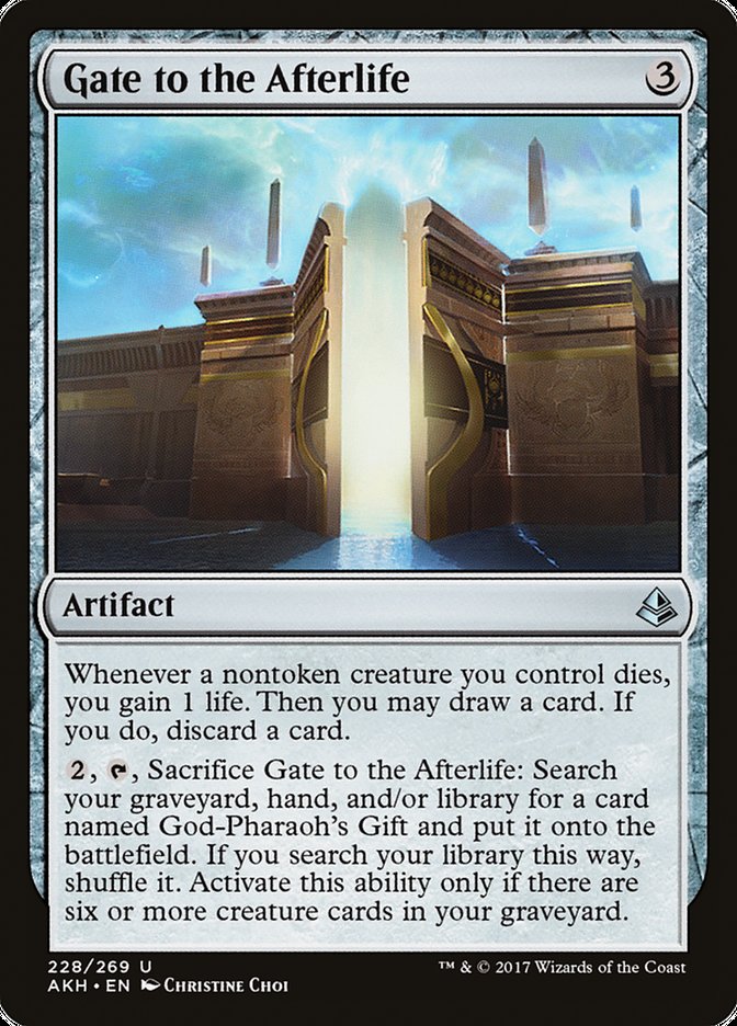 This Is An Image Of The Magic The Gathering Card Gate to the Afterlife From The Set Amonkhet - Designed By Artist Christine Choi