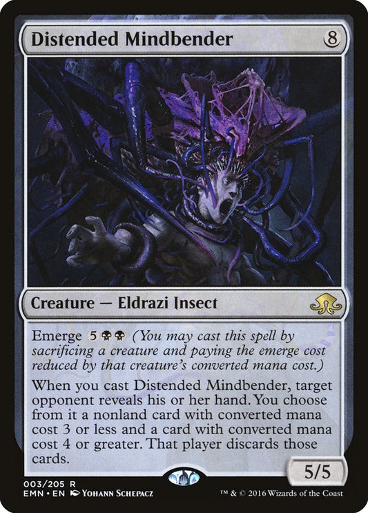 This Is An Image Of The Magic The Gathering Card Distended Mindbender From The Set Innistrad Remastered - Designed By Artist Yohann Schepacz