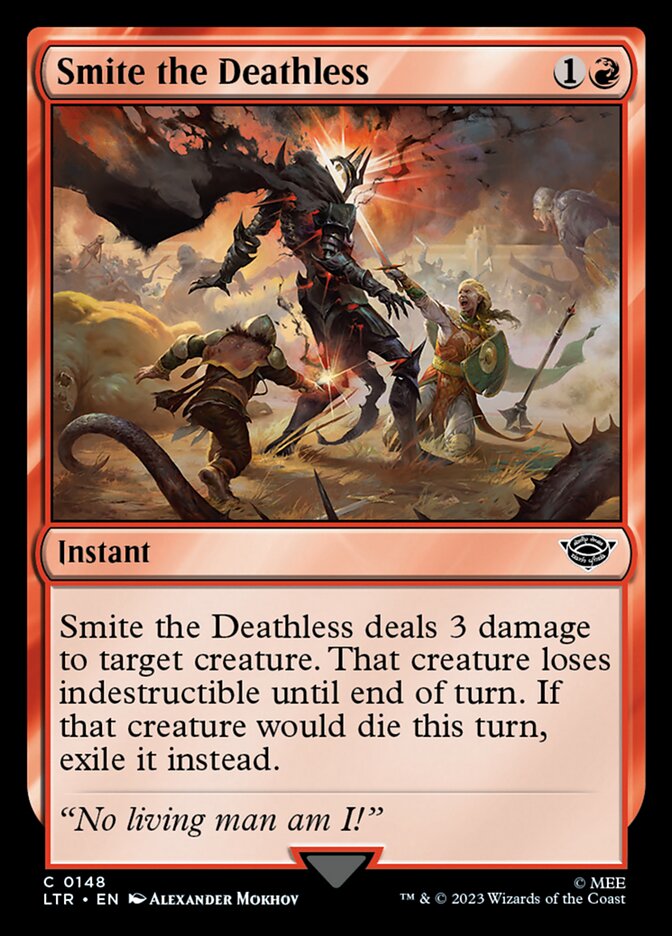 This Is An Image Of The Magic The Gathering Card Smite the Deathless From The Set The Lord of the Rings: Tales of Middle-earth - Designed By Artist Alexander Mokhov