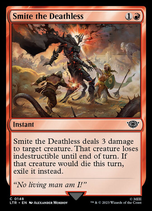 This Is An Image Of The Magic The Gathering Card Smite the Deathless From The Set The Lord of the Rings: Tales of Middle-earth - Designed By Artist Alexander Mokhov