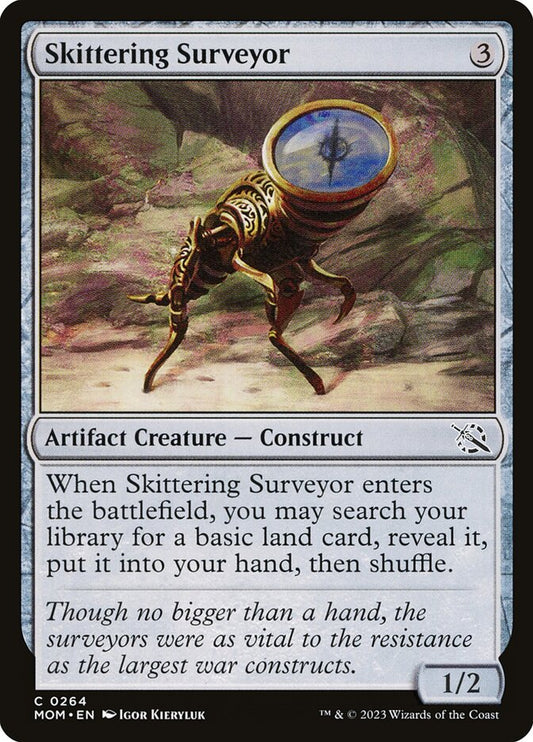 This Is An Image Of The Magic The Gathering Card Skittering Surveyor From The Set March of the Machine - Designed By Artist Igor Kieryluk