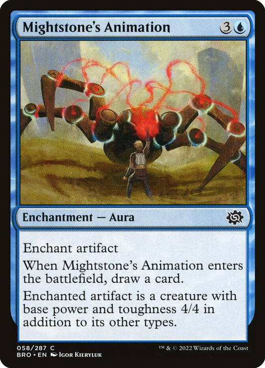 This Is An Image Of The Magic The Gathering Card Mightstone's Animation From The Set The Brothers' War - Designed By Artist Igor Kieryluk