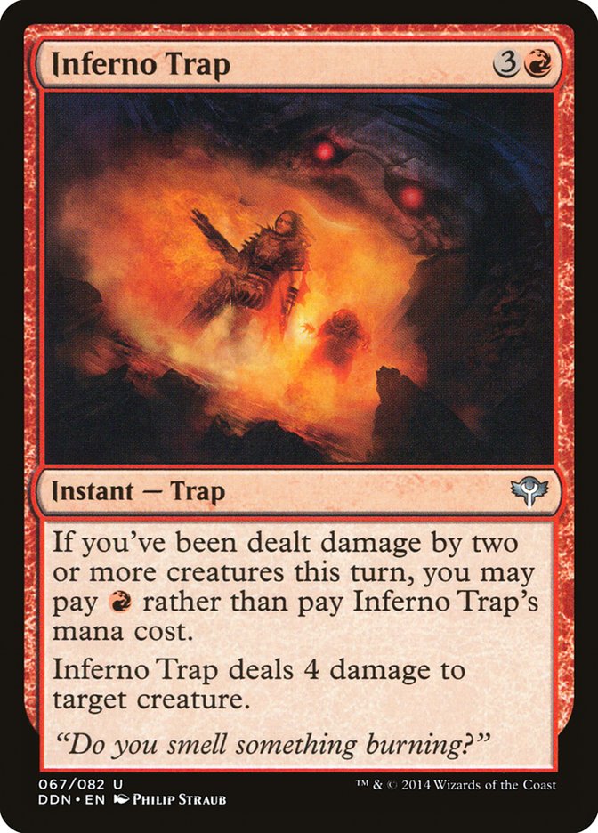 This Is An Image Of The Magic The Gathering Card Inferno Trap From The Set Duel Decks: Speed vs. Cunning - Designed By Artist Philip Straub
