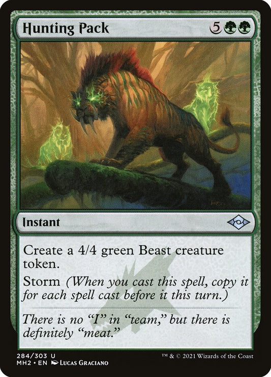 This Is An Image Of The Magic The Gathering Card Hunting Pack From The Set Modern Horizons 2 - Designed By Artist Lucas Graciano