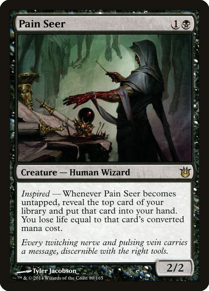 This Is An Image Of The Magic The Gathering Card Pain Seer From The Set Born of the Gods - Designed By Artist Tyler Jacobson