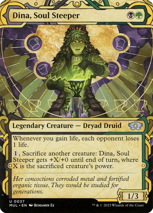 This Is An Image Of The Magic The Gathering Card Dina, Soul Steeper From The Set Strixhaven: School of Mages - Designed By Artist Chris Rahn