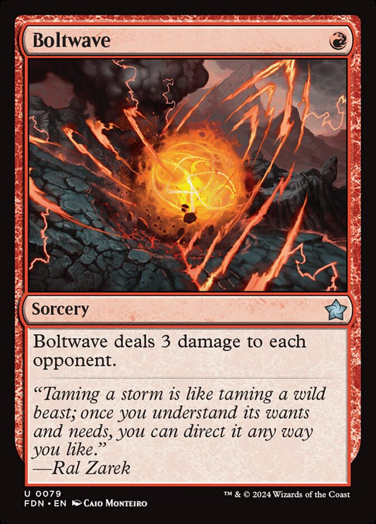 This Is An Image Of The Magic The Gathering Card Boltwave From The Set Foundations - Designed By Artist Caio Monteiro