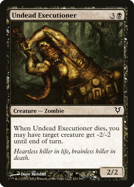 This Is An Image Of The Magic The Gathering Card Undead Executioner From The Set Avacyn Restored - Designed By Artist Dave Kendall