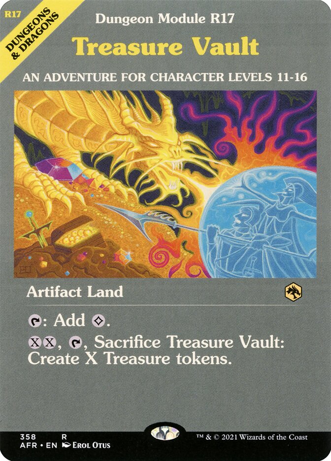 This Is An Image Of The Magic The Gathering Card Treasure Vault From The Set Adventures in the Forgotten Realms - Designed By Artist Johannes Voss