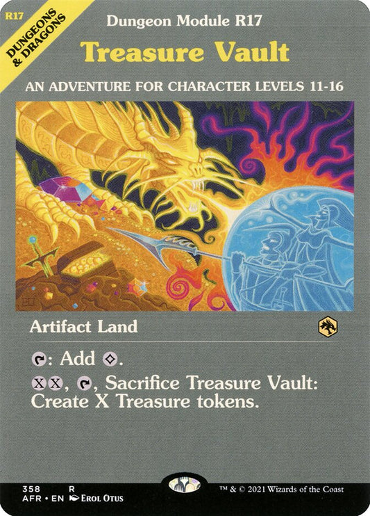 This Is An Image Of The Magic The Gathering Card Treasure Vault From The Set Adventures in the Forgotten Realms - Designed By Artist Johannes Voss