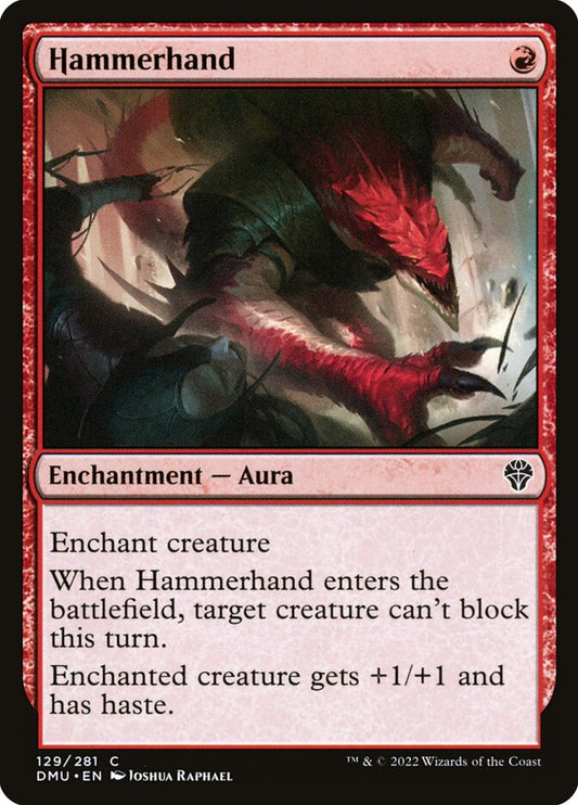 This Is An Image Of The Magic The Gathering Card Hammerhand From The Set Dominaria United - Designed By Artist Joshua Raphael