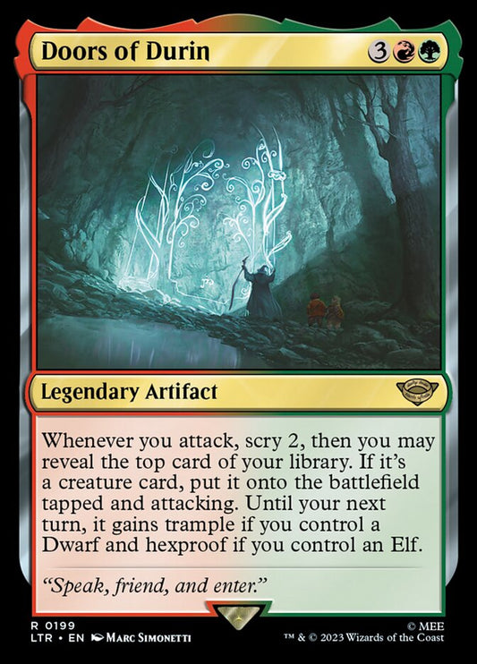 This Is An Image Of The Magic The Gathering Card Doors of Durin From The Set The Lord of the Rings: Tales of Middle-earth - Designed By Artist Marc Simonetti