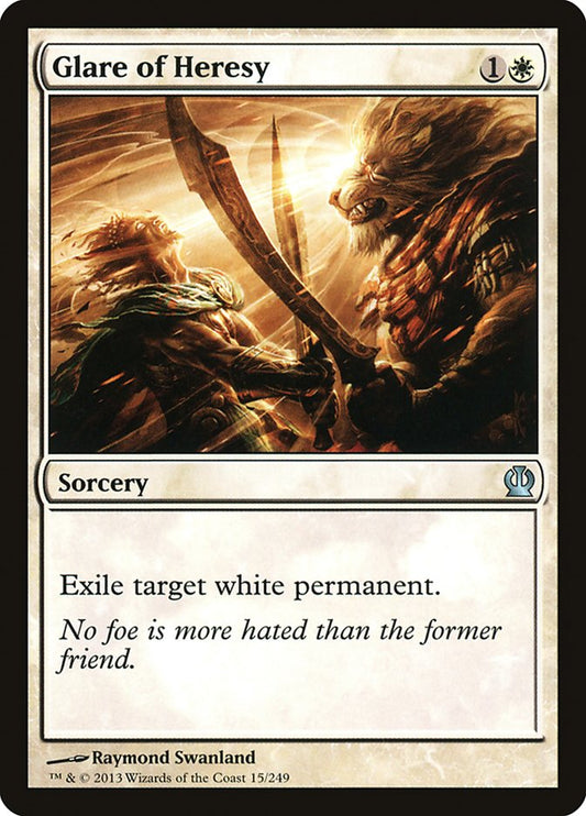 This Is An Image Of The Magic The Gathering Card Glare of Heresy From The Set Theros - Designed By Artist Raymond Swanland