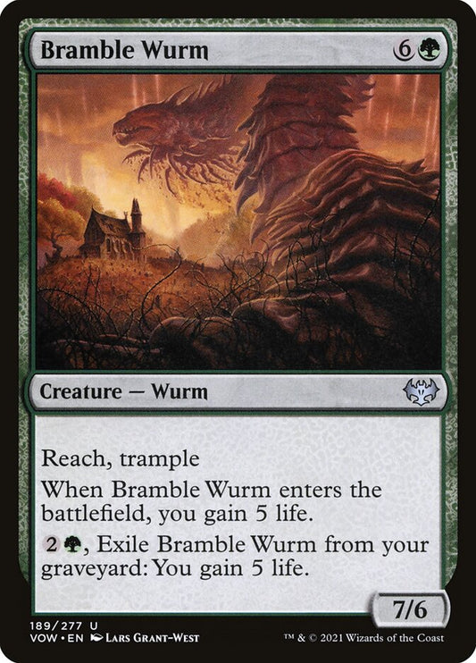 This Is An Image Of The Magic The Gathering Card Bramble Wurm From The Set Innistrad Remastered - Designed By Artist Lars Grant-West