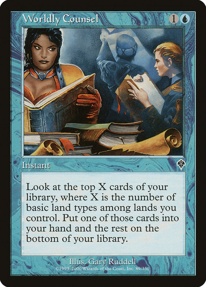 This Is An Image Of The Magic The Gathering Card Worldly Counsel From The Set Conflux - Designed By Artist Matt Cavotta