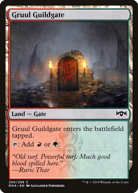 This Is An Image Of The Magic The Gathering Card Gruul Guildgate From The Set Foundations - Designed By Artist Randy Gallegos