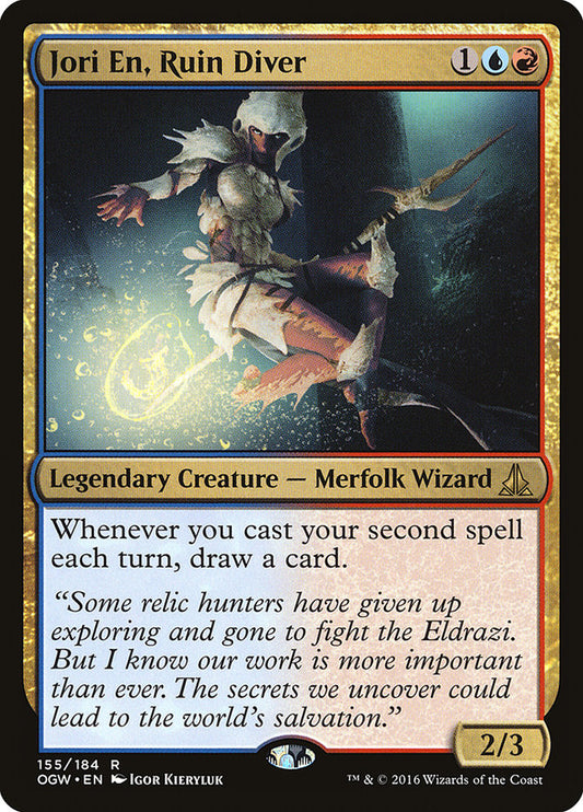 This Is An Image Of The Magic The Gathering Card Jori En, Ruin Diver From The Set Duel Decks: Mind vs. Might - Designed By Artist Igor Kieryluk