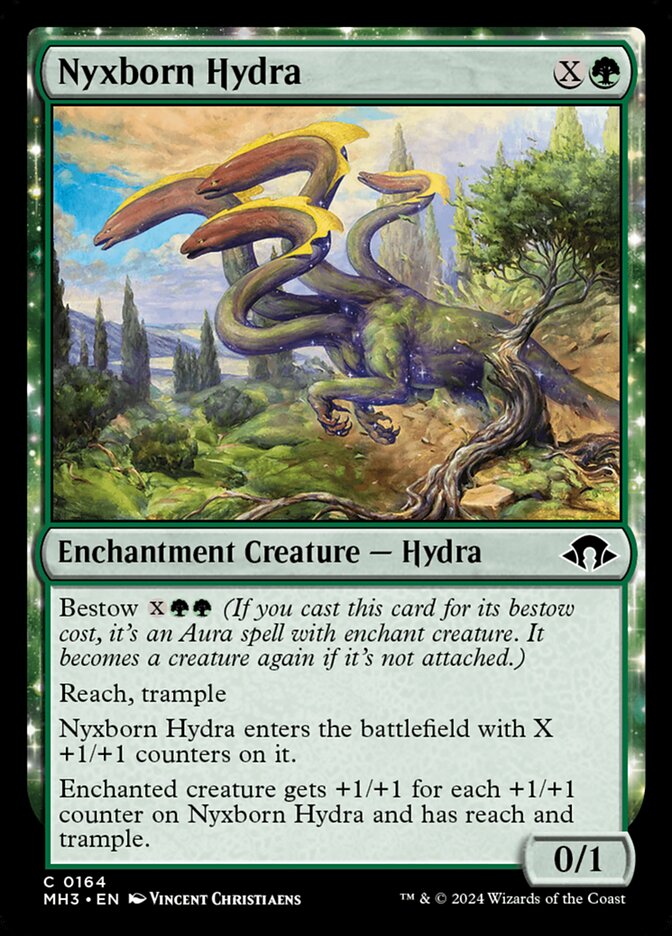 This Is An Image Of The Magic The Gathering Card Nyxborn Hydra From The Set Modern Horizons 3 - Designed By Artist Vincent Christiaens