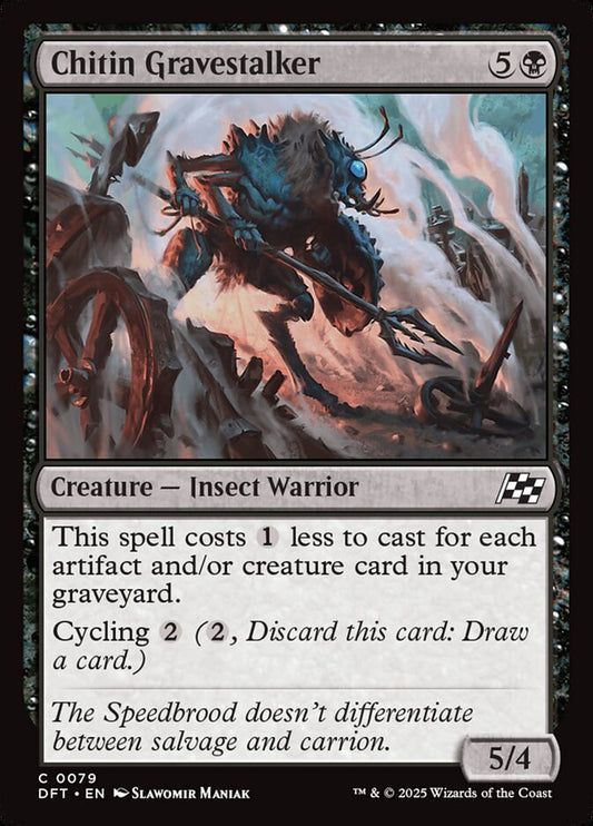 This Is An Image Of The Magic The Gathering Card Chitin Gravestalker From The Set Aetherdrift - Designed By Artist Slawomir Maniak