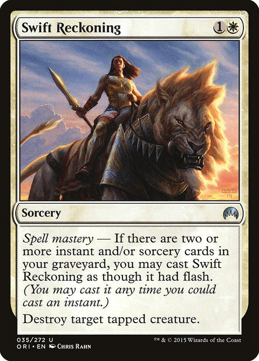 This Is An Image Of The Magic The Gathering Card Swift Reckoning From The Set Ultimate Masters - Designed By Artist Chris Rahn