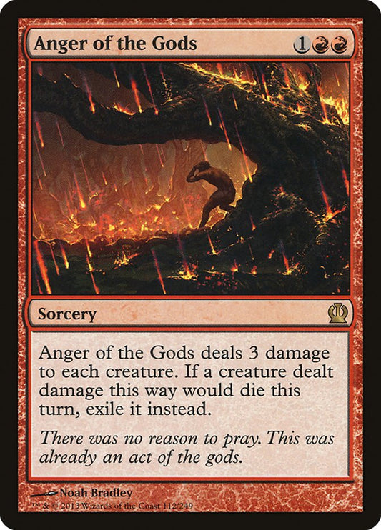 This Is An Image Of The Magic The Gathering Card Anger of the Gods From The Set Double Masters 2022 - Designed By Artist Yigit Koroglu