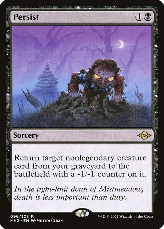 This Is An Image Of The Magic The Gathering Card Persist From The Set Modern Horizons 2 - Designed By Artist Milivoj Ćeran