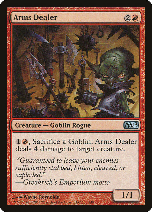 This Is An Image Of The Magic The Gathering Card Arms Dealer From The Set Magic 2013 - Designed By Artist Wayne Reynolds