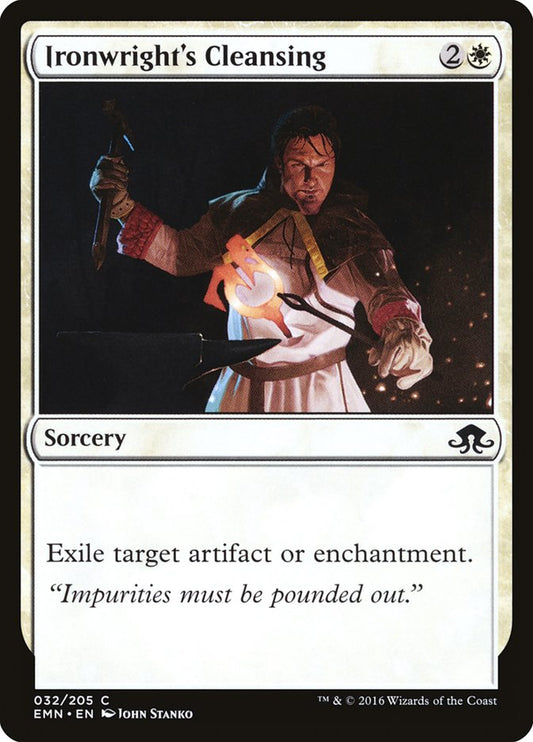 This Is An Image Of The Magic The Gathering Card Ironwright's Cleansing From The Set Eldritch Moon - Designed By Artist John Stanko