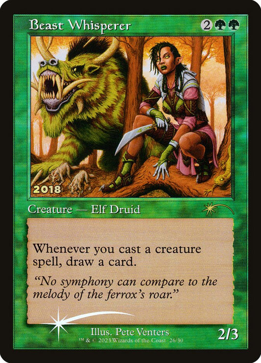 This Is An Image Of The Magic The Gathering Card Beast Whisperer From The Set Ravnica: Clue Edition - Designed By Artist Matt Stewart