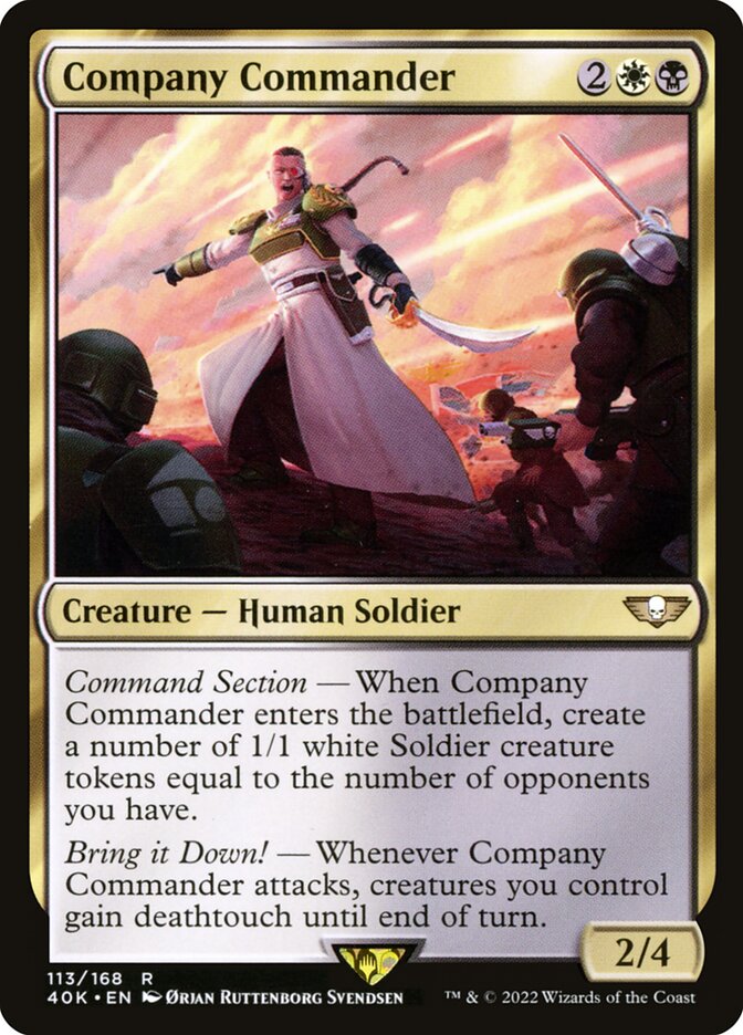 This Is An Image Of The Magic The Gathering Card Company Commander From The Set Warhammer 40,000 Commander - Designed By Artist Ørjan Ruttenborg Svendsen