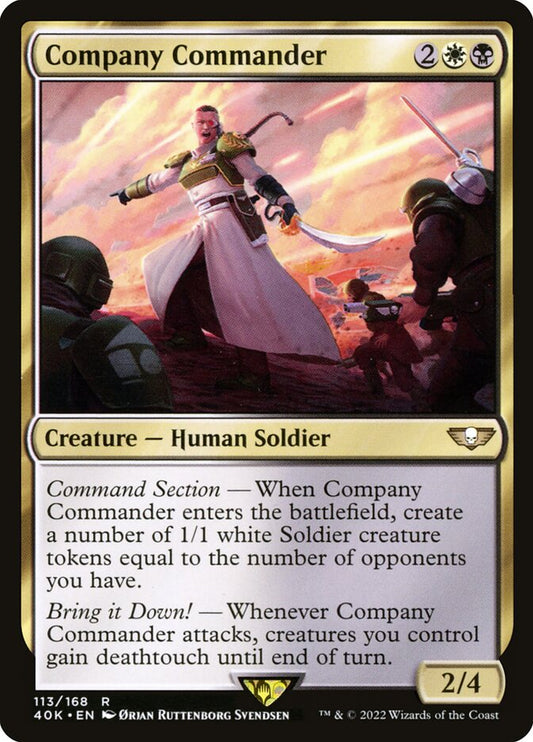 This Is An Image Of The Magic The Gathering Card Company Commander From The Set Warhammer 40,000 Commander - Designed By Artist Ørjan Ruttenborg Svendsen