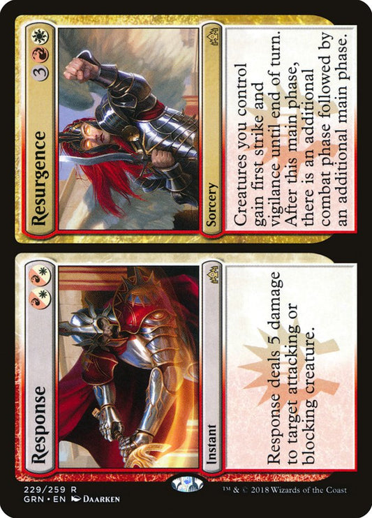 This Is An Image Of The Magic The Gathering Card Response // Resurgence From The Set Ravnica Remastered - Designed By Artist Daarken