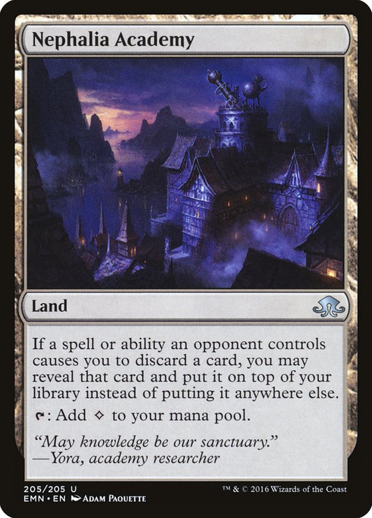 This Is An Image Of The Magic The Gathering Card Nephalia Academy From The Set Eldritch Moon - Designed By Artist Adam Paquette