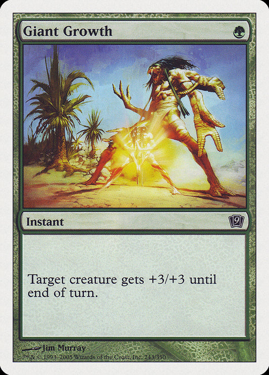 This Is An Image Of The Magic The Gathering Card Giant Growth From The Set Foundations - Designed By Artist Matt Cavotta