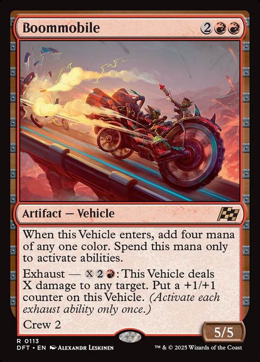 This Is An Image Of The Magic The Gathering Card Boommobile From The Set Aetherdrift - Designed By Artist Alexandr Leskinen