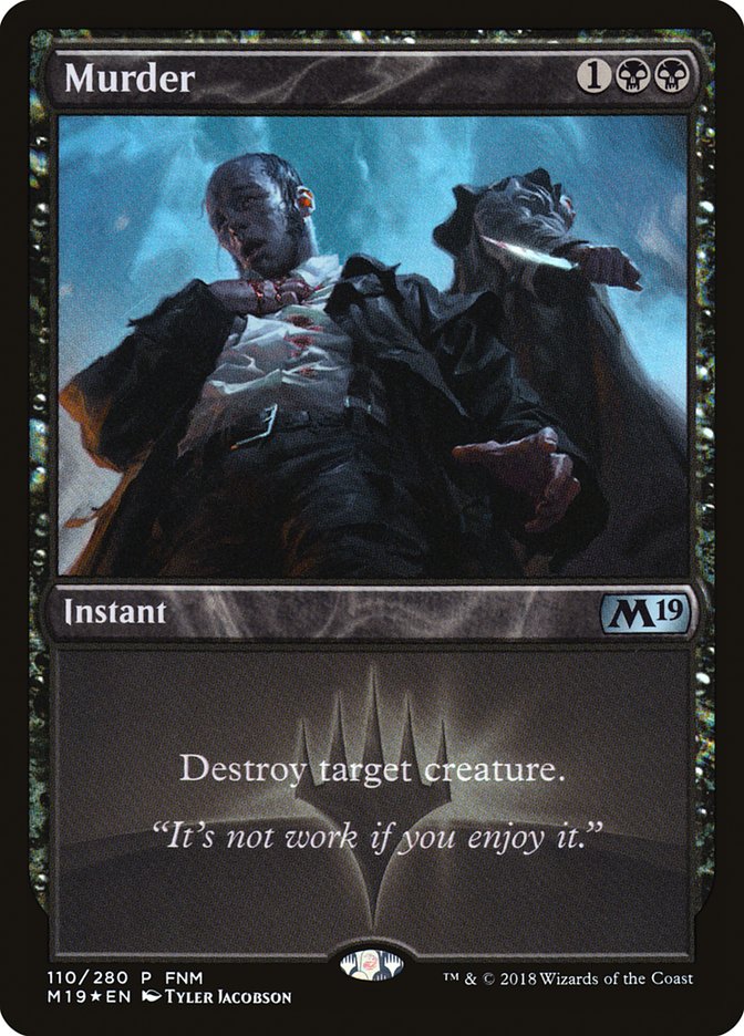 This Is An Image Of The Magic The Gathering Card Murder From The Set Duskmourn: House of Horror - Designed By Artist Domenico Cava
