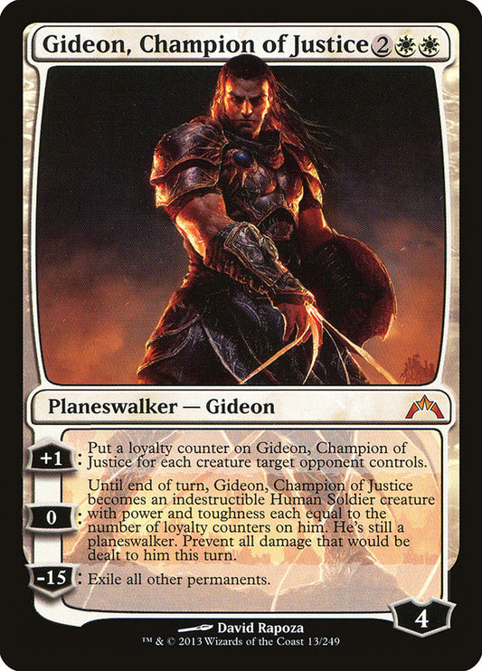 This Is An Image Of The Magic The Gathering Card Gideon, Champion of Justice From The Set Commander 2021 - Designed By Artist David Rapoza
