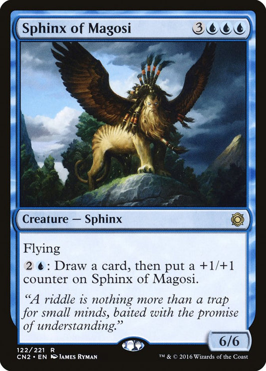 This Is An Image Of The Magic The Gathering Card Sphinx of Magosi From The Set Welcome Deck 2017 - Designed By Artist James Ryman